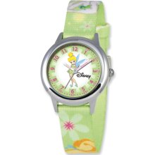 Disney Tinker Bell Dreamland Printed Fabric Band Time Teacher Watch