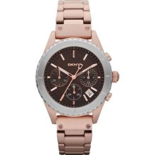 Dkny Dkny Ladies Ny8520 Steel Bracelet Stainless Steel Case Chronograph Watch
