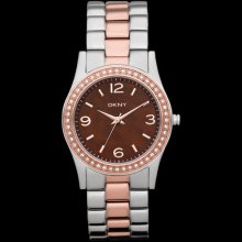 Dkny Ny8479 Glitz Two-tone Rose Gold Stainless Ladies Watch