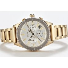 Dkny Ny8521 Women's Gold Tone Stainless Steel White Dial Chronograph Watch