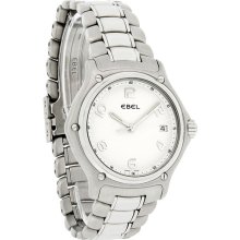 Ebel 1911 Series Mens White Dial Stl Steel Swiss Quartz Watch 9187241/10665P