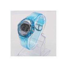 Elegant Digital Display LED Silicone Electronic Sport Wrist Watch Blue