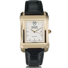 Emory Men's Swiss Watch - Gold Quad Watch w/ Leather Strap