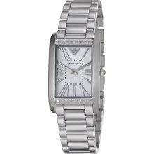 Emporio Armani Ar3169 Women's Diamonds Silver Tone Stainless St Bracelet Watch