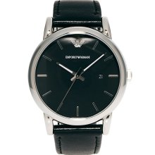 Emporio Armani Watch AR16292 Leather Strap Black