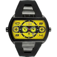 Equipe Dash XXL Men's Watch with Black Case and Yellow Dial