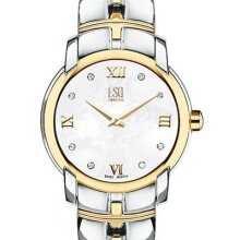 Esq By Movado 07101347 Ladies Watch Ss Muse Mother Of Pearl Dial Diamond Watch