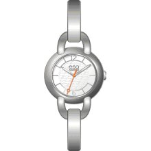 ESQ Status White Dial Stainless Steel Bangle Ladies Watch 07101418