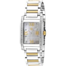 Esq Swiss By Movado Diamond Ss Ladies Gold & Silver Color Watch