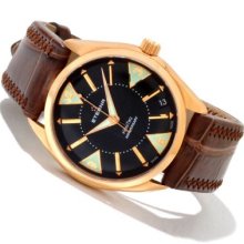 Eterna Men's Kontiki Limited Edition Swiss Made Automatic 18K Rose Gold Alligator Strap Watch