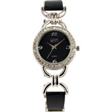 Eton Ladies Ladies Fashion Watch 2876-0 With Black Strap Metal Links