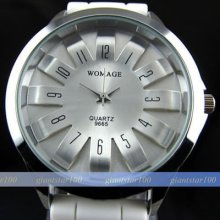 Fashion Analog Quartz Hours Clock Dial White Rubber Unisex Wrist Watch Wh95