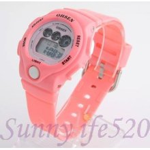 Fashion El Light Jelly Children Lady Girl Alarm Chronograph Digital Sports Watch