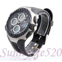 Fashion Game Digital Analog Date Dual Time Zone Men Women Waterproof Sport Watch