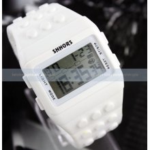 Fashion Rainbow Mens Ladies Digital Light Boys Kids Sports Outdoor Wrist Watch