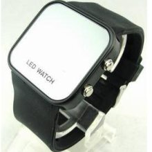 Fashion Silicone Digital Led Sports Bracelet Wrist Watch Black