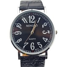 Fine Male Boys Men Gentlema Gift Black Colors Quartz Wristwatch Mb1m