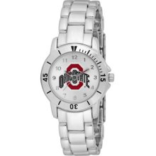 Fmd Silver-tone Dial Ohio State Japan Quartz Movement Ladies' Bracelet Watch