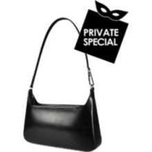 Fontanelli Designer Handbags, Classic Black Leather Handbag
