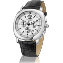 Forzieri Designer Men's Watches, Men's Stainless Steel Silver Dial Chronograph Watch