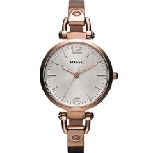 Fossil 'Georgia' Round Dial Bangle Watch, 32mm Rose Gold