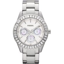 Fossil Ladies Stella Stainless Steel White Dial Watch