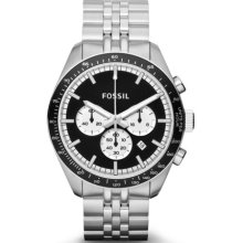 Fossil Men's Edition Sport CH2843 Silver Stainless-Steel Analog Quartz Watch with Black Dial