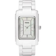 Fossil White Ceramic Ladies Watch CE1031-F