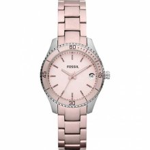 Fossil Women's Aluminum ES3045 Pink Stainless-Steel Analog Quartz ...