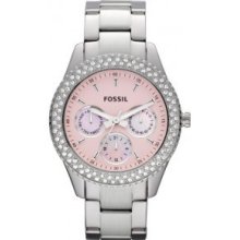 Fossil Women's Es2946 Stainless Steel Analog With Pink Dial Watch