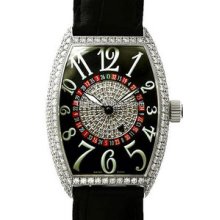 Franck Muller White Gold Diamond Vegas 5850 Watch