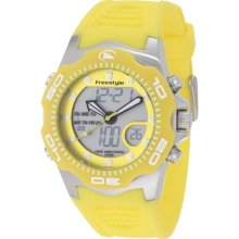 Freestyle Men's Shark FS85017 Yellow Polyurethane Quartz Watch with Digital Dial