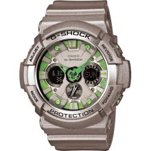 G-Shock 'X-Large' Dual Movement Watch, 55mm x 51mm Grey/ Green