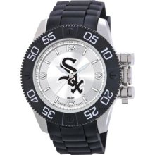 Game Time Black Mlb-Bea-Cws Men'S Mlb-Bea-Cws Beast Chicago White Sox Round Analog Watch