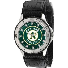 Game Time Black Mlb-Vet-Oak Men'S Mlb-Vet-Oak Veteran Custom Oakland Athletics Veteran Series Watch