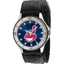 Game Time Black Mlb-Vet-Cle Men'S Mlb-Vet-Cle Veteran Custom Cleveland Indians Veteran Series Watch