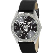 Game Time Black Nfl-Gli-Oak Women'S Nfl-Gli-Oak Glitz Classic Analog Oakland Raiders Watch