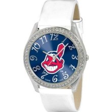 Game Time Cleveland Indians Black Mlb-Gli-Cle Women'S Mlb-Gli-Cle Glitz Classic Analog Cleveland Indians Watch