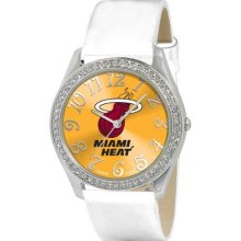 Game Time Official Team Colors. Nba-Gli-Mia Women'S Nba-Gli-Mia Glitz Classic Analog Miami Heat Watch