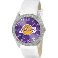 Game Time Watch, Womens Los Angeles Lakers White Leather Strap 40mm Nb