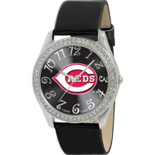Game Time Women's MLB Cincinnati Reds Glitz Watch, Silver