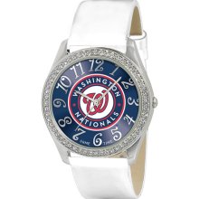 Game Time Women's MLB Washington Nationals Glitz Watch, Silver