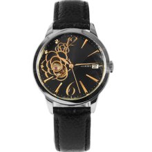 Genuine Orient Ladies Automatic Black Leather Strap Watch Fdw02004b