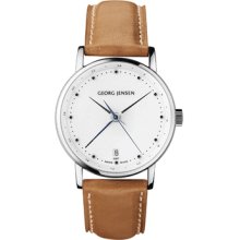 Georg Jensen Lady Dual Time Watch 429 - White Dial - Koppel