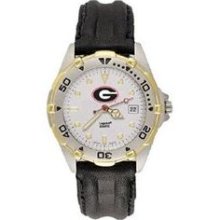 Georgia Bulldogs UGA All Star Mens Leather Strap Watch