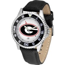 Georgia Bulldogs UGA Mens Leather Wrist Watch