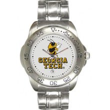 Georgia Tech Yellow Jackets Men's Sport ''Game Day Steel'' Watch Sun Time