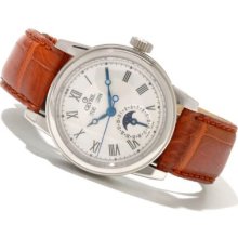 Gevril Men's Chelsea Limited Edition Swiss Made Automatic Stainless Steel Leather Strap Watch