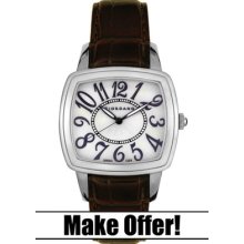 Giordano Brown Leather Stainless Steel Men's Watch 1329-02