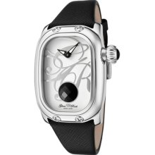 Glam Rock Watches Women's Monogram Black Onyx (1.12 ctw) White Dial Bl